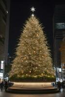 Natal árvore dentro Tóquio com lindo noite claro. foto