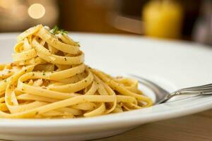 ai gerado massa fettuccine. pró foto