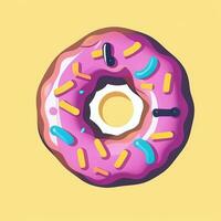 ai gerado rosquinha logotipo avatar grampo arte ícone adesivo decoração simples fundo foto