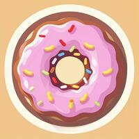 ai gerado rosquinha logotipo avatar grampo arte ícone adesivo decoração simples fundo foto