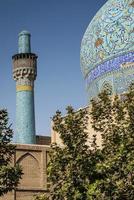 detalhe da arquitetura persa islâmica da mesquita do imame em esfahan isfahan irã foto