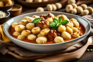 italiano Comida dentro uma tigela. gerado por IA foto