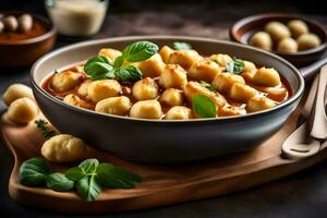 italiano Comida dentro uma tigela. gerado por IA foto