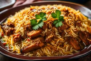 indiano Comida é uma popular cozinha dentro Índia. gerado por IA foto