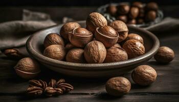 ai gerado café copo em mesa, fechar acima do espumoso bebida, frescor e calor gerado de ai foto