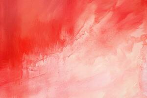 abstrato vermelho aguarela textura com molhado escova golpes para papel de parede Projeto. ai gerado foto