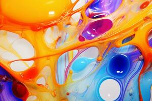 abstrato redemoinhos do colorida óleo dentro água textura. textura, fundo, padronizar. ai generativo foto