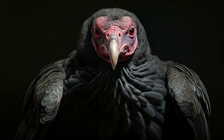ai generativo Peru abutre pássaro em natural meio Ambiente foto