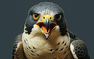 ai generativo peregrino falcão pássaro ilustração fotografia foto
