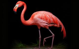 ai generativo americano flamingo pássaro fotografia foto