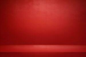vermelho concreto paredes e pavimentos com luz fundo e sombras. usava para exibindo produtos foto