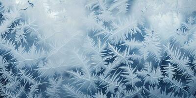 ai gerado gelado padronizar em vidro. abstrato inverno fundo. foto
