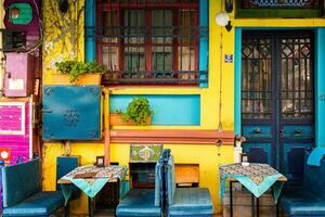 lindo rua dentro a velho cidade do Istambul, Peru foto