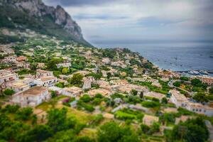 panorâmico Visão sobre marina grande, a Principal porta do capri, Itália foto