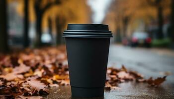 ai gerado fresco café feijão dentro uma caneca, aroma preenche a quarto gerado de ai foto