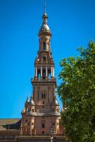 espanhol quadrado praça de espana dentro sevilha, Espanha foto