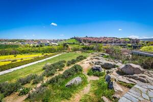 panorâmico Visão do a histórico cidade do Ávila, castilla y leão, Espanha foto