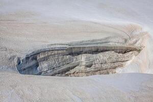 mer de glace mar do gelo é uma geleira localizado em a mont blanc maciço, dentro a Alpes França. foto
