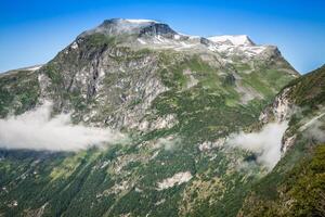 Geiranger fiorde panorâmico vista, noruega foto