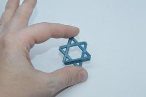 estrela de David símbolo judeu feito de plástico foto