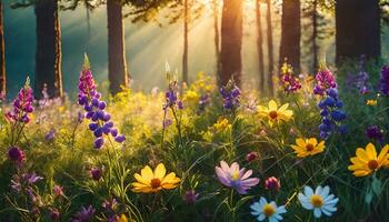 ai gerado lindo natureza cenário foto