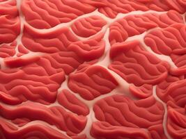 vermelho e Rosa sangue células dentro humano cérebro. foto