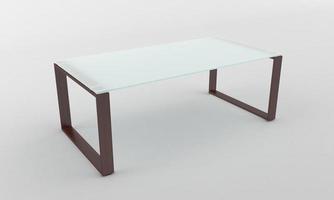 mesa de escritório, móveis de disco, renderização em 3d foto