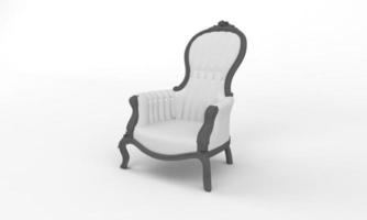 sofá individual cadeira vista lateral móveis renderização em 3d foto