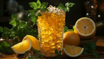 ai gerado gourmet lanche tigela, filme noite doce doce, refrescante beber gerado de ai foto