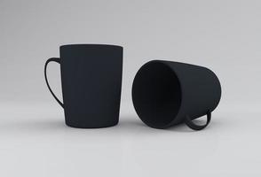 Maquete de caneca realista renderizado em 3D foto