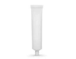 tubo do pasta de dentes ou creme isolado em branco fundo foto