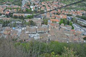 Visão do a cidade do san marino foto