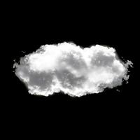 nuvem forma isolado sobre Preto fundo foto