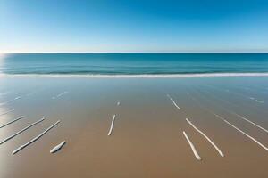 ai gerado cópia de espaço tropical de praia panorama ai generativo foto