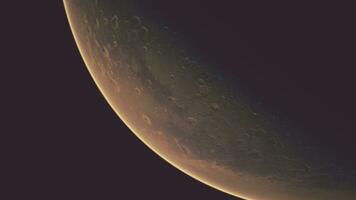 planeta Marte dentro a estrelado céu do solar sistema dentro espaço. foto