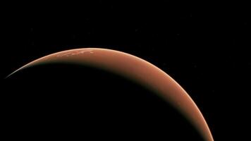 planeta Marte dentro a estrelado céu do solar sistema dentro espaço. foto