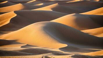 ai gerado majestoso deserto duna ondas dentro a tarde foto