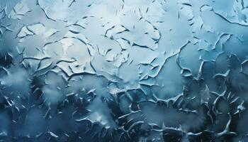 ai gerado frescor do inverno refletido dentro transparente gelo cristal padrões gerado de ai foto