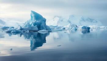 ai gerado transparente gelo cristal reflete a beleza do natureza frio temperatura gerado de ai foto