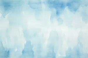 ai gerado abstrato azul aguarela textura com molhado escova golpes para papel de parede Projeto foto