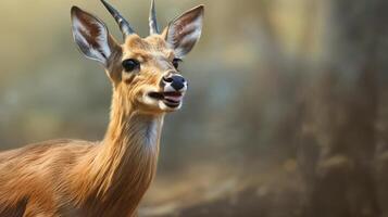 ai gerado Latidos veado natura animal papel de parede fundo foto