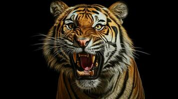 ai gerado Bengala tigre natura animal papel de parede fundo foto