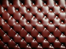 luxo couro sofá com uma estofamento textura. 3d render ilustração. foto