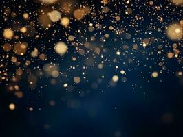 ai gerado ai gerado abstrato embaçado espumante fundo com dourado Estrela frustrar partículas para Natal feriado Projeto conceito. foto
