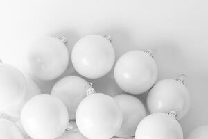 Natal bola branco em branco fosco 3d Renderização brincar foto