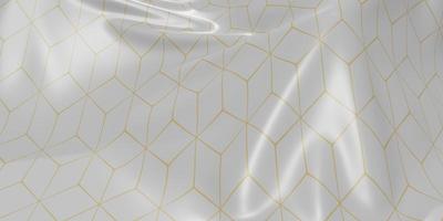 bandeira ornamentada vinca ondas de padrão de textura de tecido barra de curva dinâmica ilustração 3D