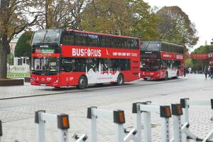 Istambul Peru 12 pode 2023. vermelho grande ônibus Duplo decker turista Tour ônibus.. foto