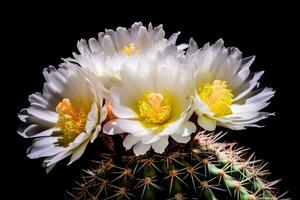 ai gerado natureza suculento beleza botânico deserto fundo Rosa verde florescendo jardinagem foto