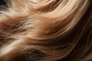 ai gerado mulher cabeça fundo beleza penteado realçar Castanho encaracolado fêmea loiro brilhante cabelo foto