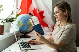 Canadá nacional bandeira o negócio comunicação conexão conceito foto